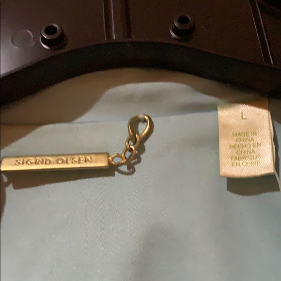 Sky blue Sigrid Olsen blue trench coat in large - Picture 2 of 4